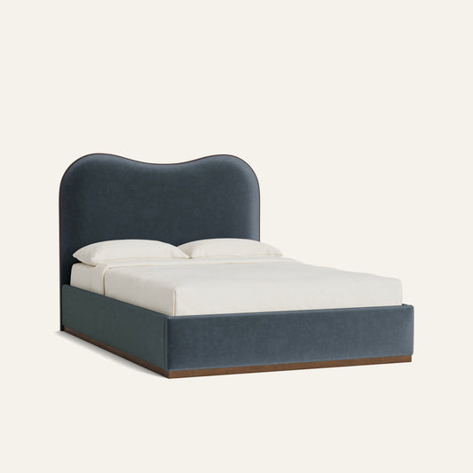 FEATURED: Shown in Queen / Wood Base / Tobacco / Walnut Welt