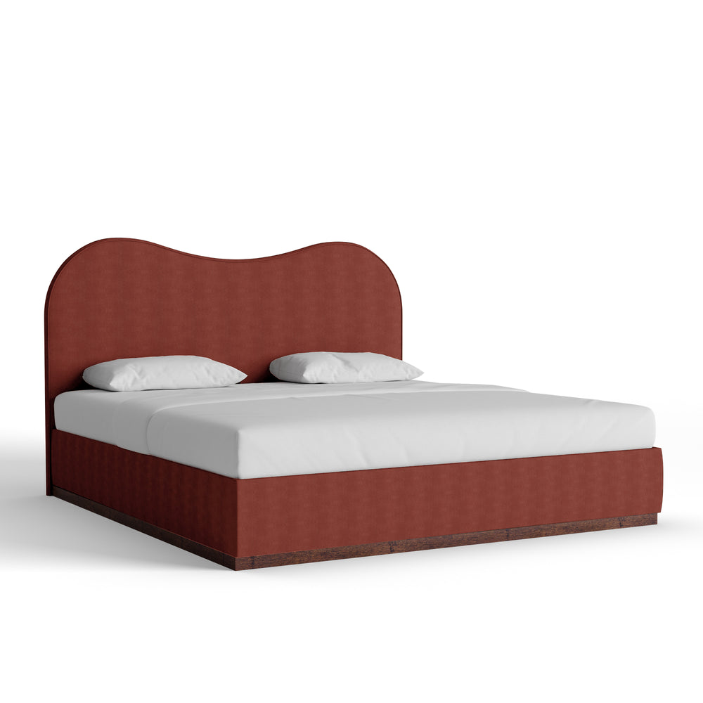 King cinnamon velvet custom on white background