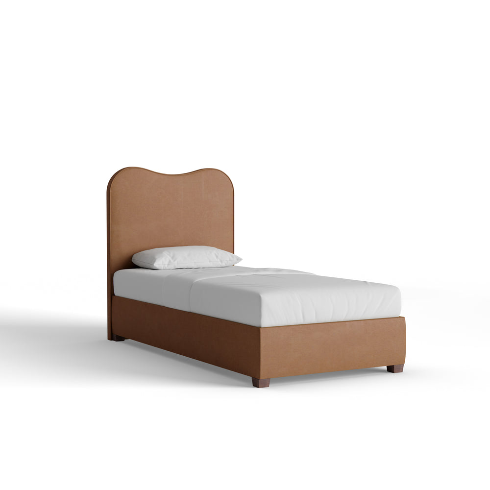 Twin honey velvet custom on white background