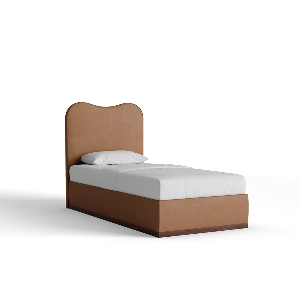 Twin honey velvet custom on white background