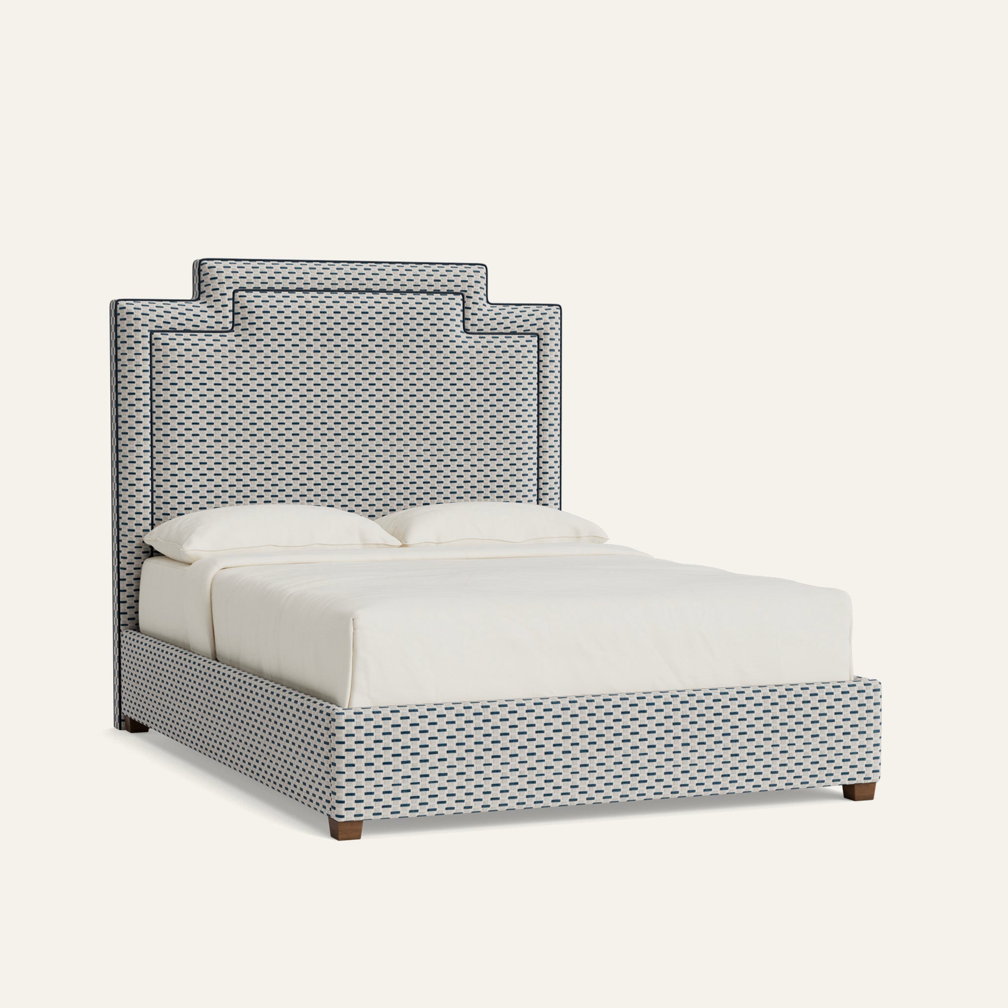 FEATURED: Queen / 9" Rails / Smoke / Cadet Velvet Welt