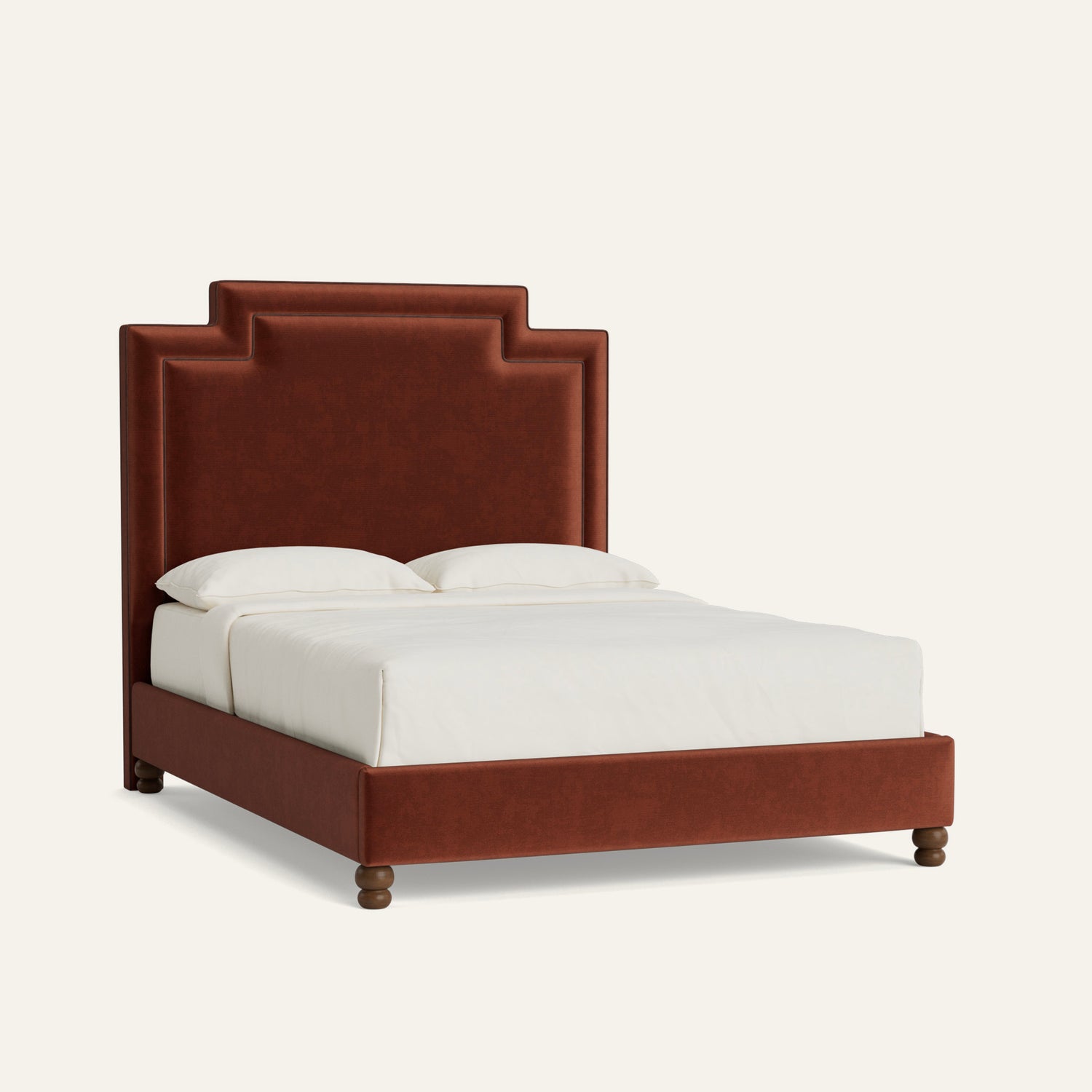 FEATURED: Queen / 9" Rails / Rounded / Tobacco / Walnut Welt