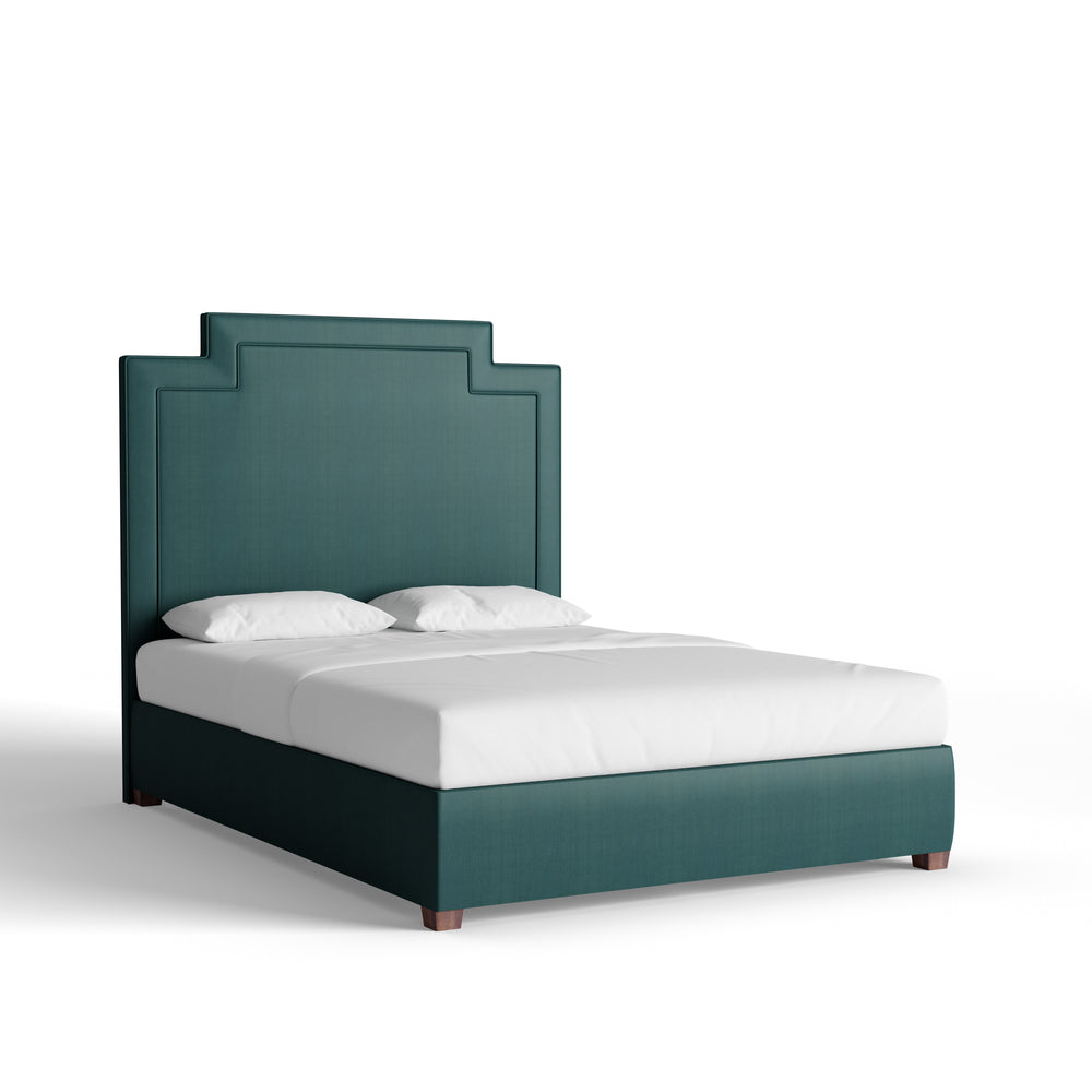 Queen peacock velvet custom on white background