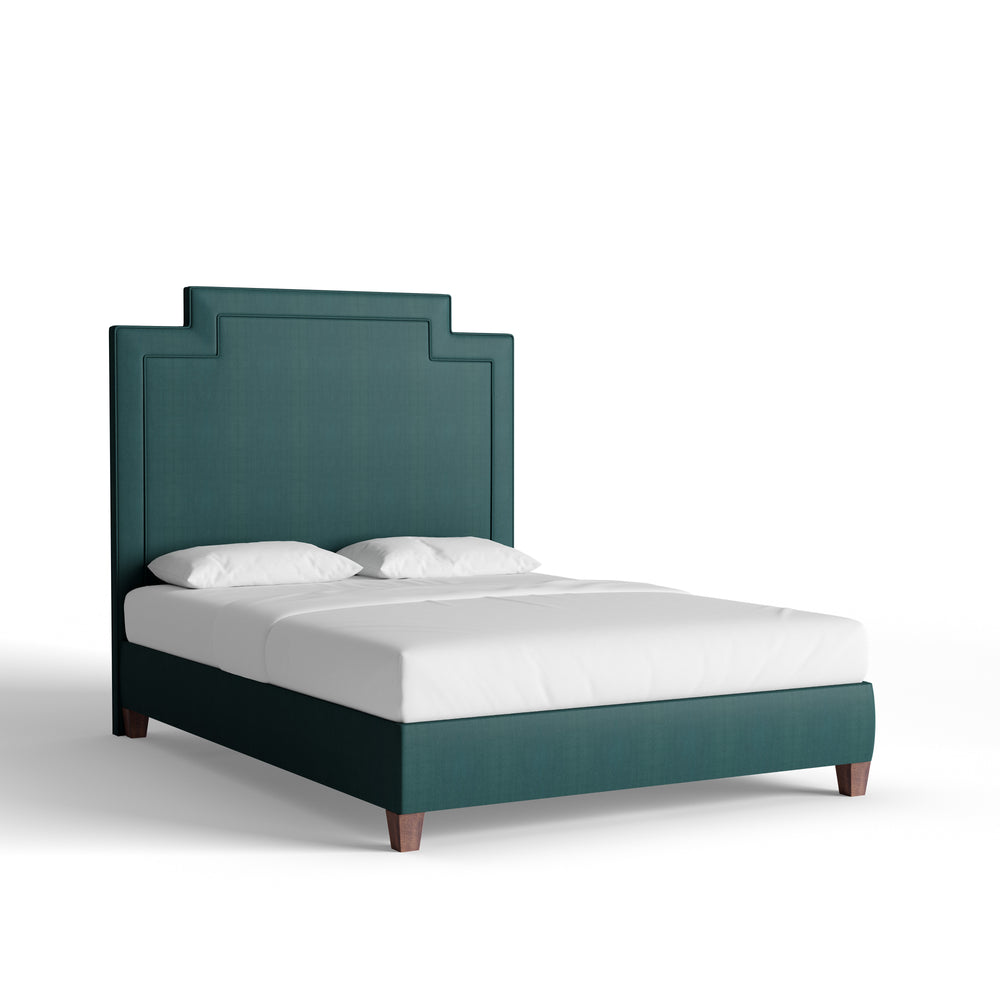 Queen peacock velvet custom on white background