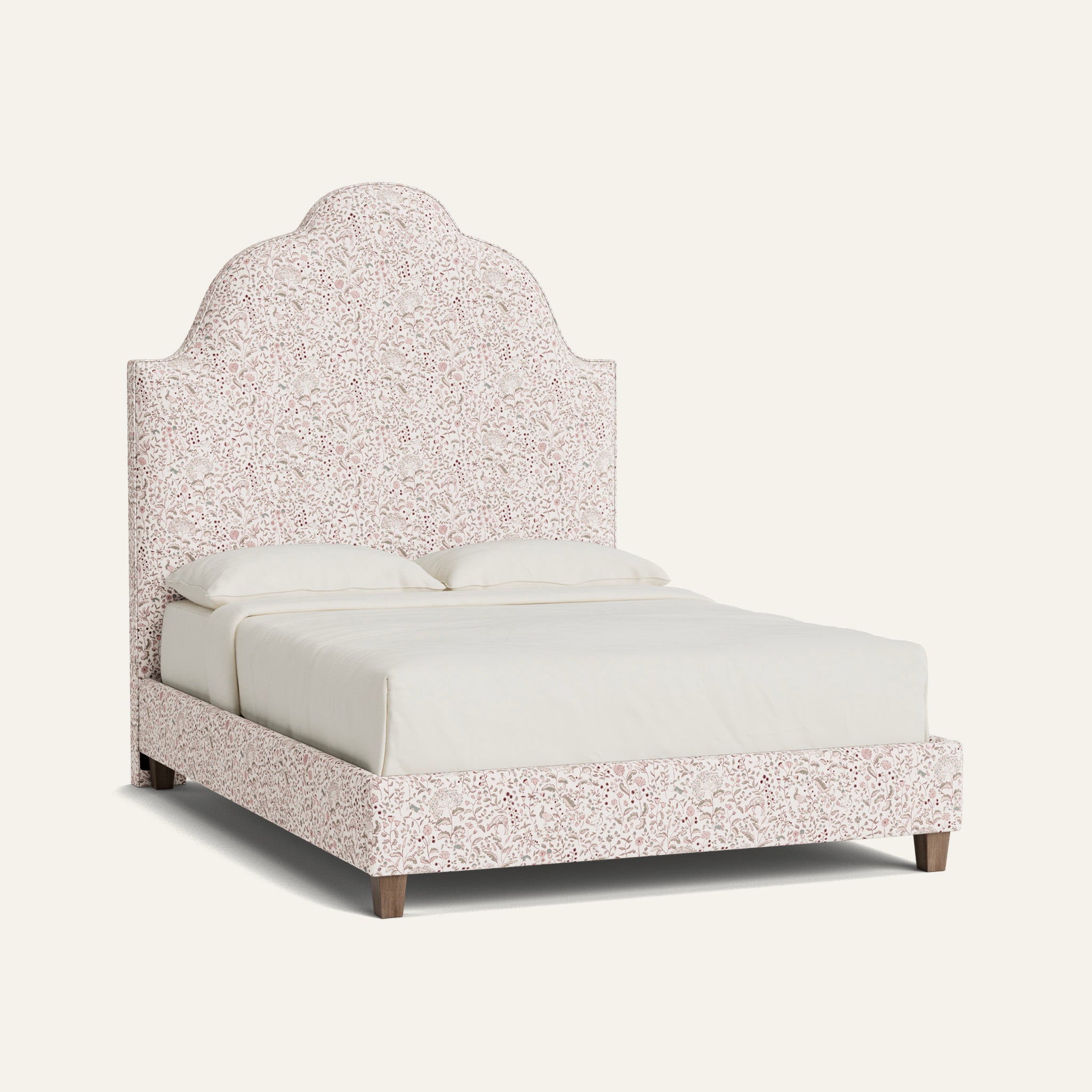 FEATURED: Queen / 9" Rails / Tobacco / Rose Velvet Welt