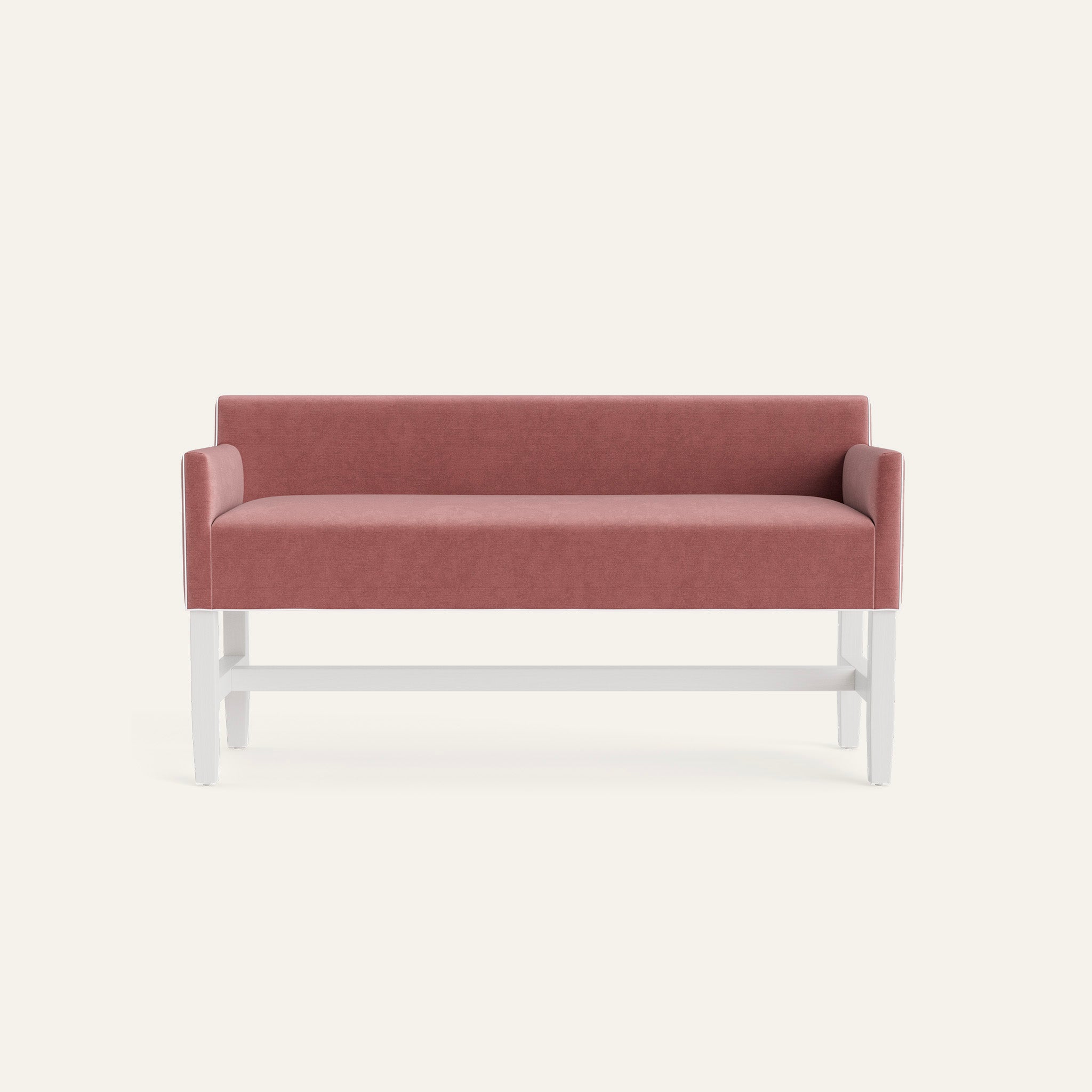 Pink Velvet Custom Bench: Azalea Velvet | Pepper Home