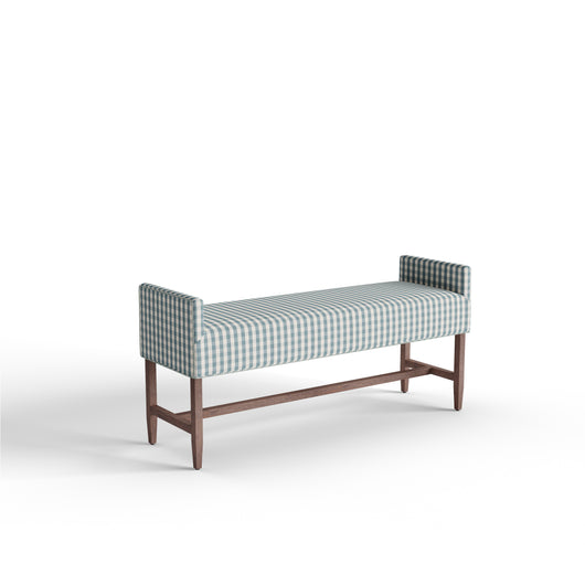 Millie Harbor bench with clean lines and classic pattern, perfect for hallway or end-of-bed seating from Pepper Home.