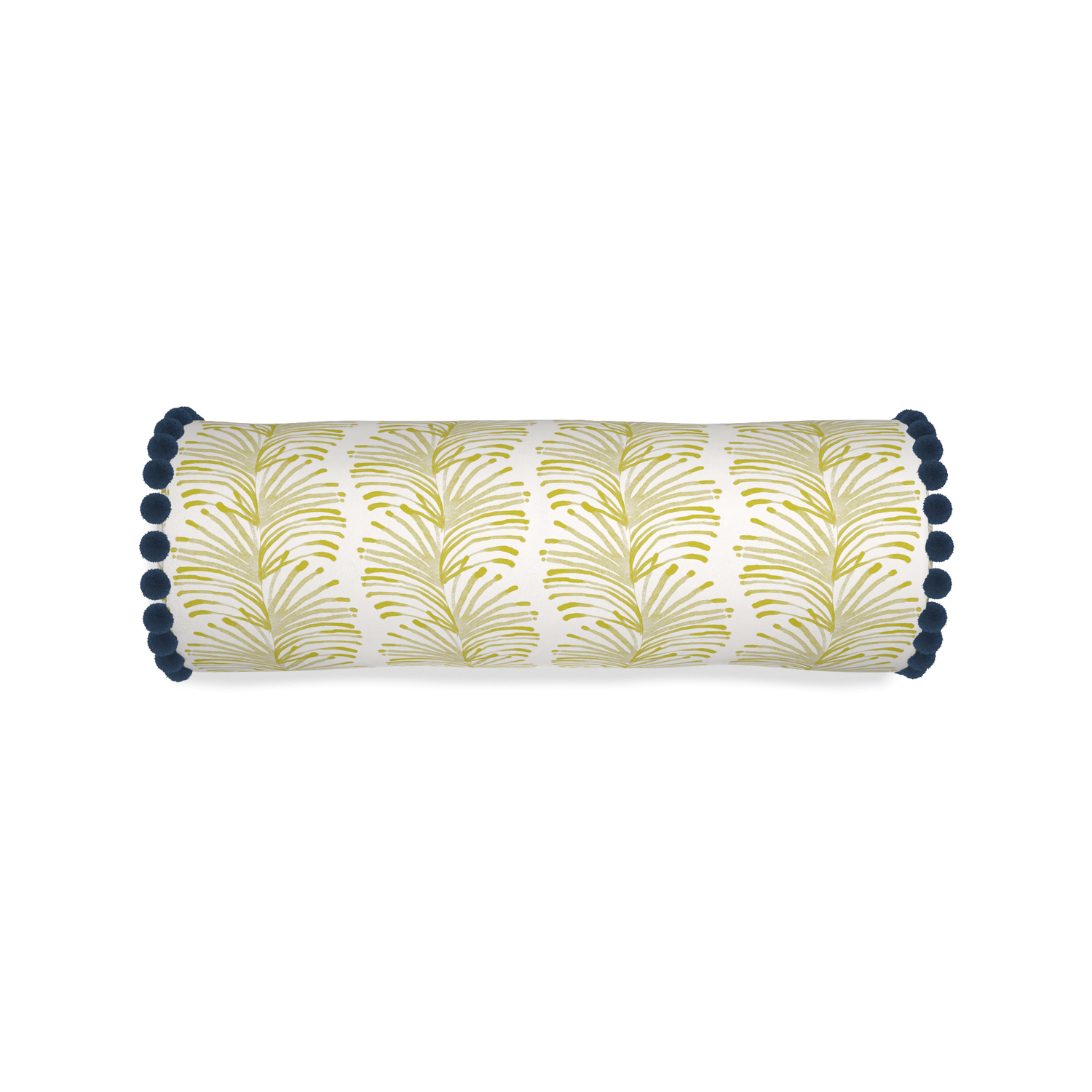Bolster emma chartreuse custom yellow stripe chartreusepillow with c on white background