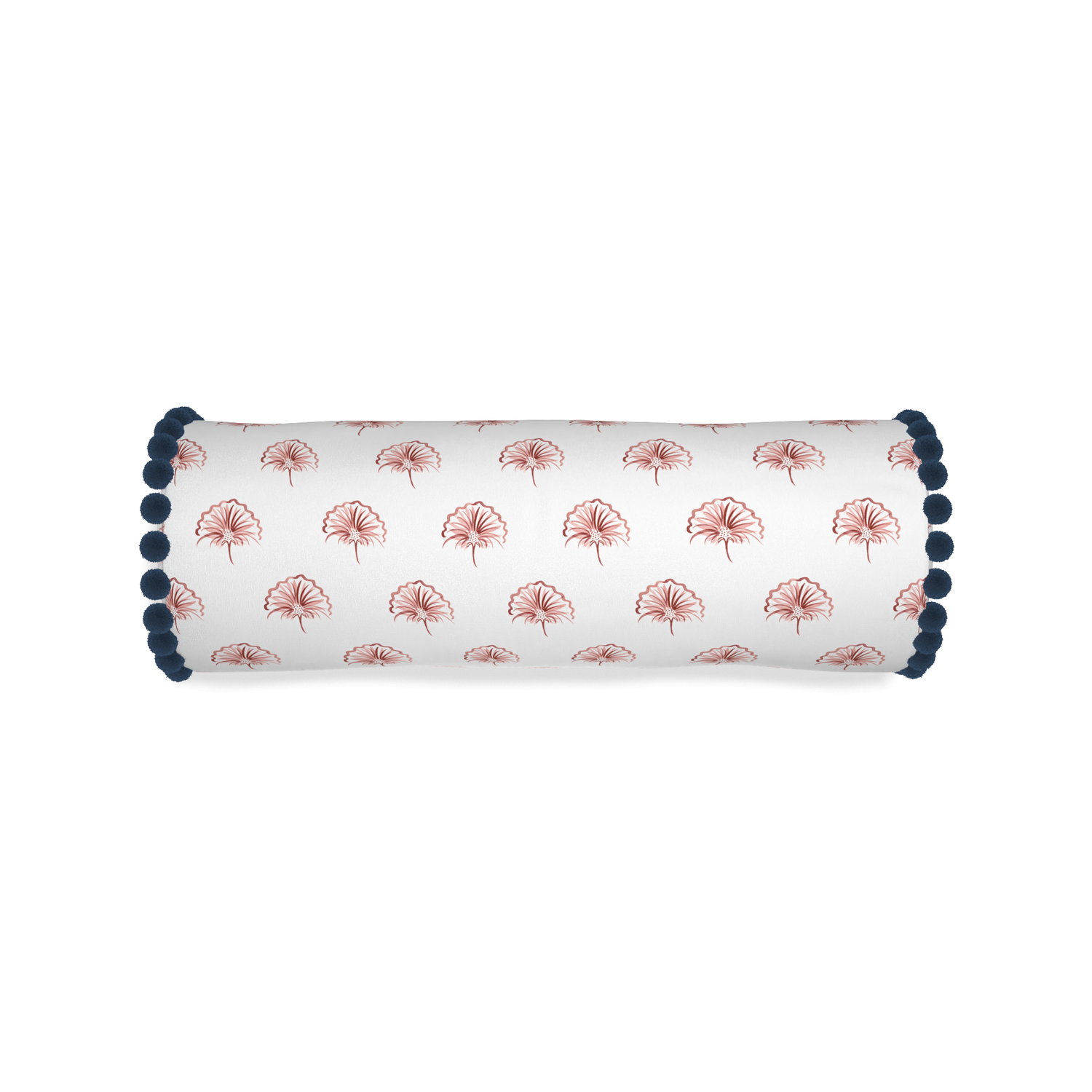 Bolster penelope rose custom floral pinkpillow with c on white background