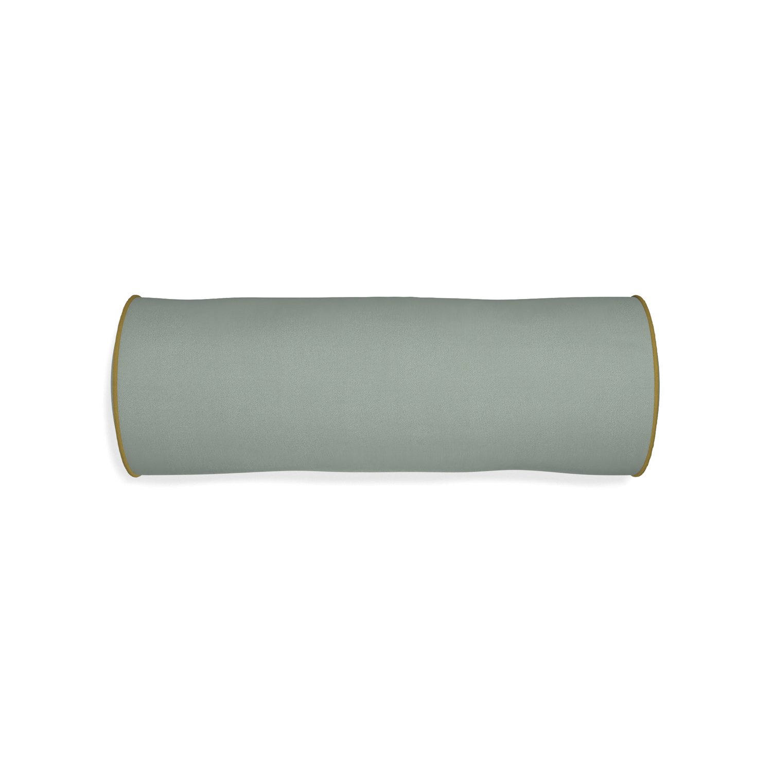 Bolster sage custom sage green cottonpillow with c piping on white background