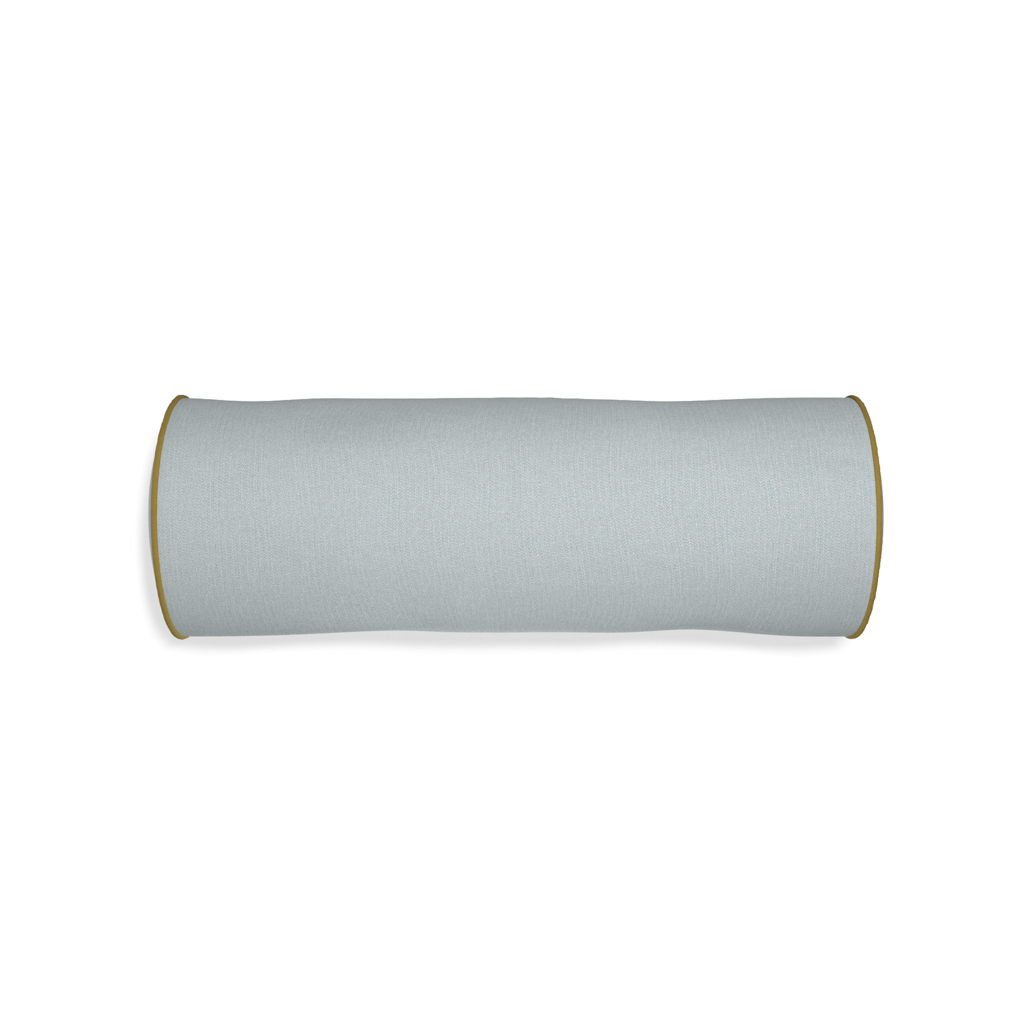 Bolster sea custom grey bluepillow with c piping on white background
