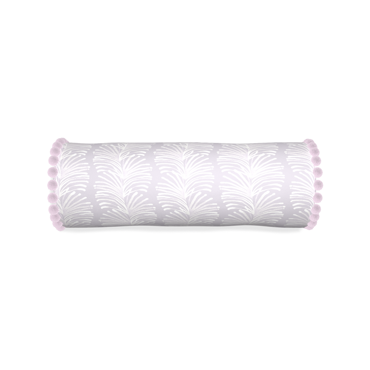 Bolster emma lavender custom pillow with l on white background