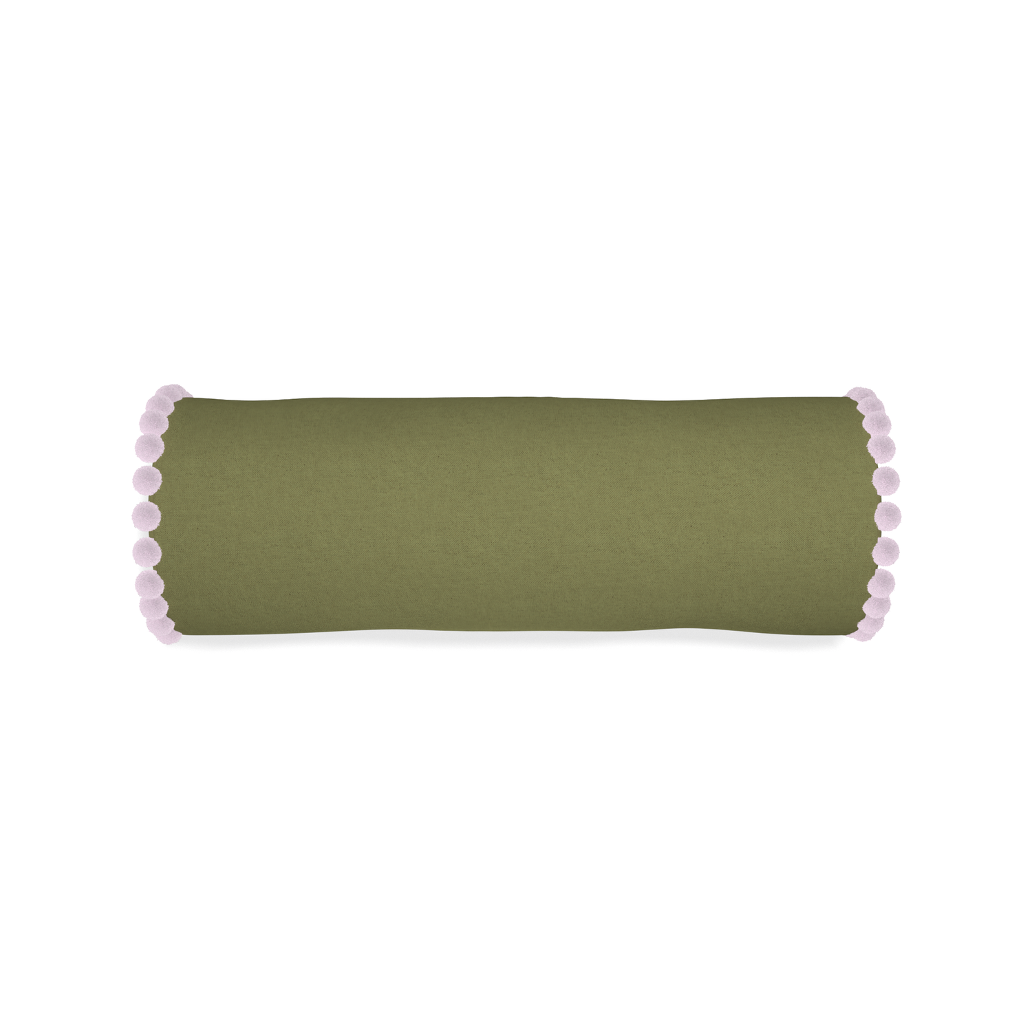 Bolster moss custom moss greenpillow with l on white background