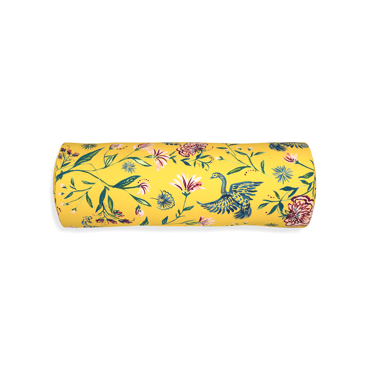 Bolster daphne canary custom pillow with none on white background