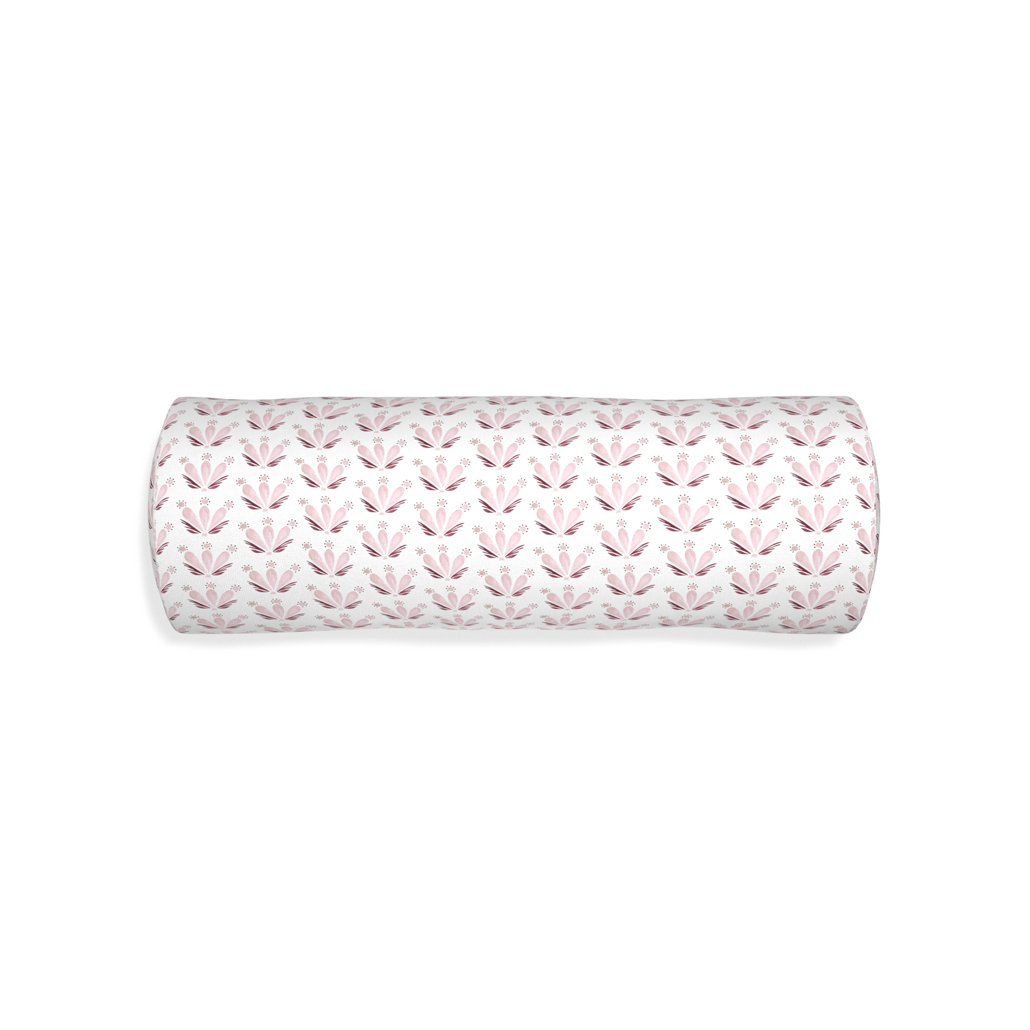 Bolster serena pink custom pillow with none on white background