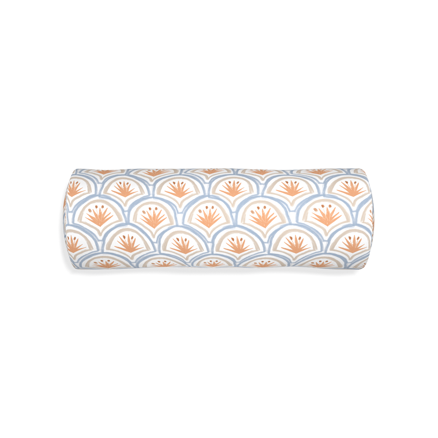 Bolster thatcher apricot custom pillow with none on white background