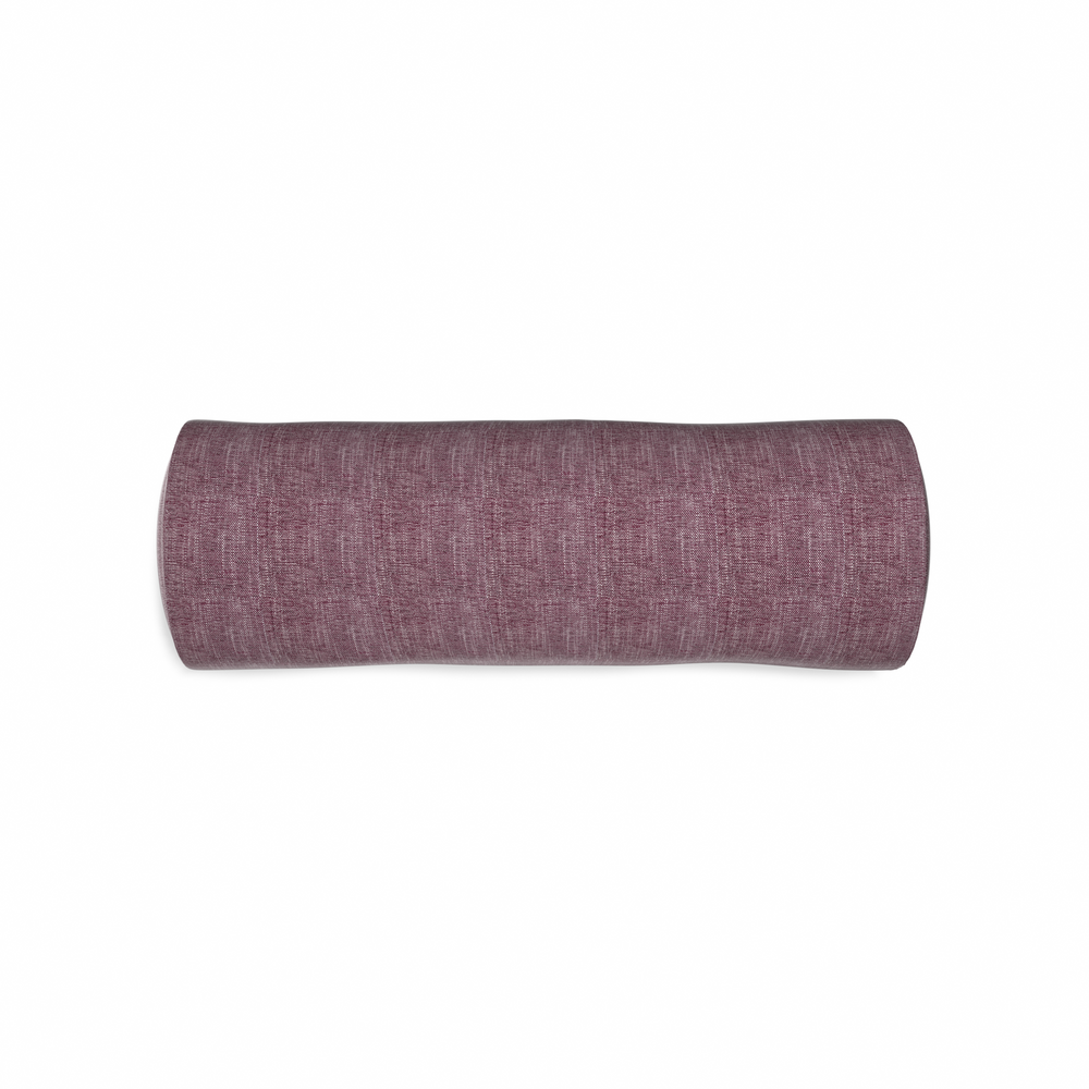 Bolster burgundy custom pillow with n on white background