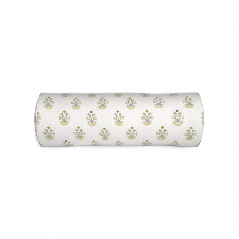 Bolster lucie chamomile custom pillow with n on white background