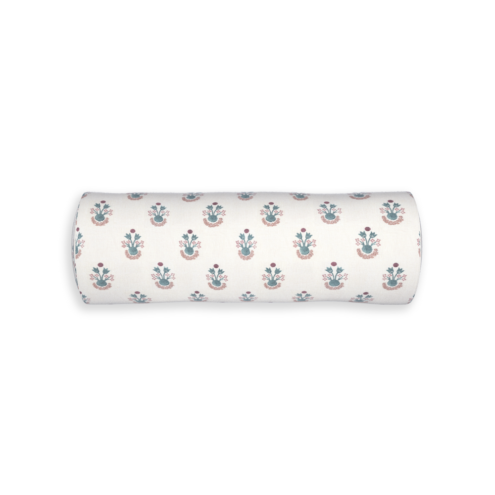 Bolster lucie harbor custom pillow with n on white background