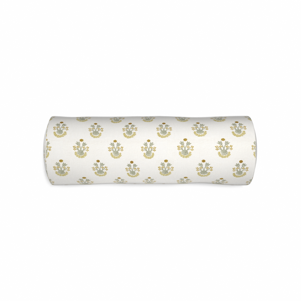 Bolster lucie chamomile custom pillow with n on white background