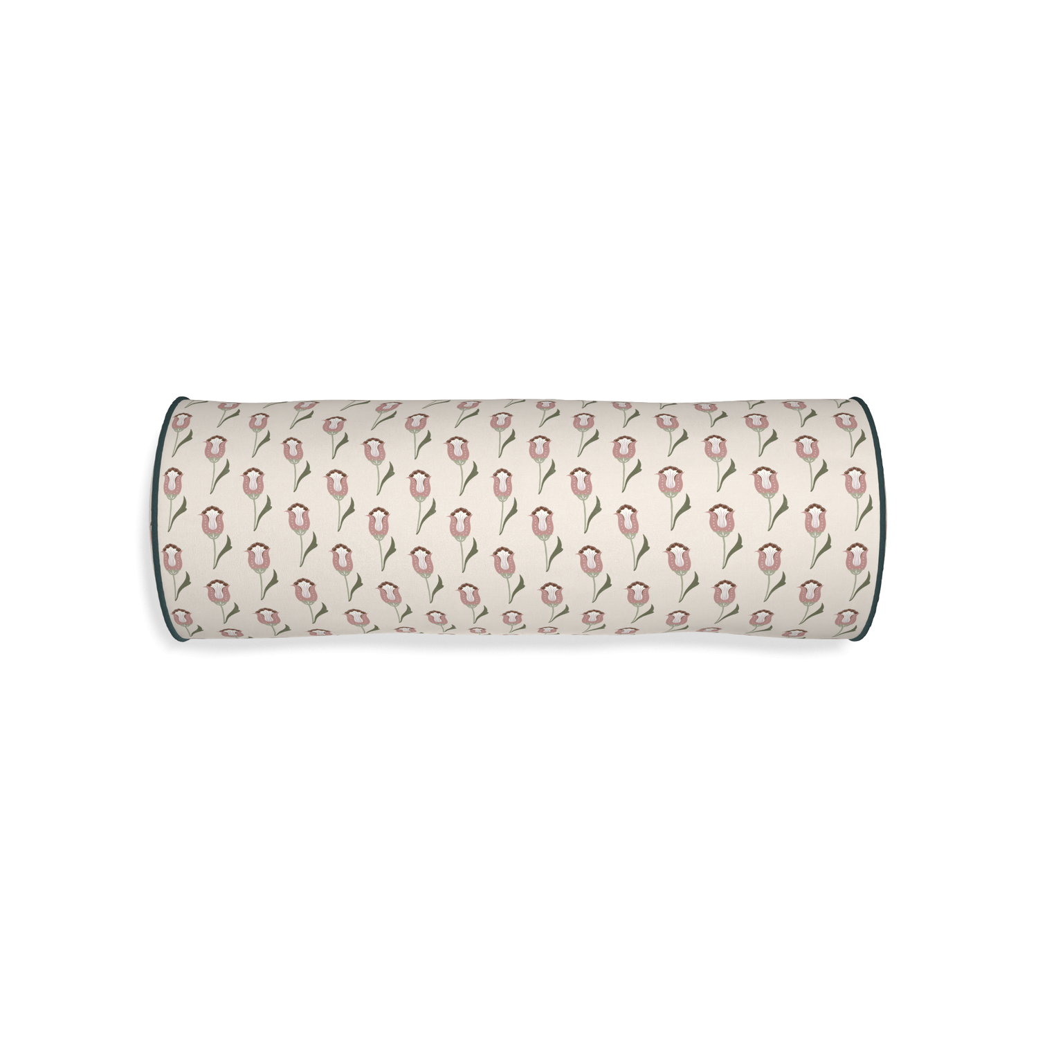 Bolster annabelle orchid custom pink tulippillow with p piping on white background
