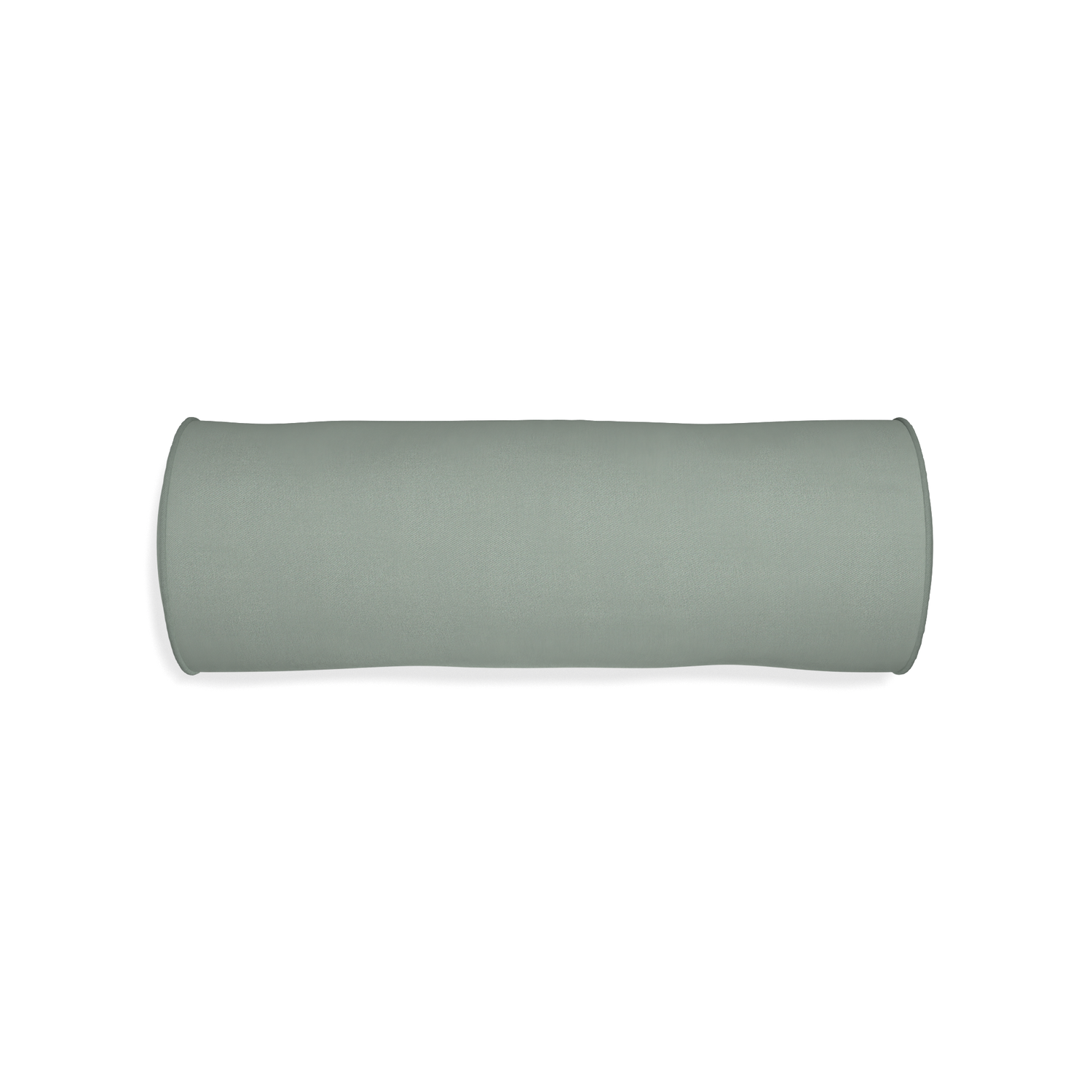 Bolster sage custom sage green cottonpillow with sage piping on white background