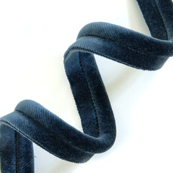 navy blue velvet piping for pillows