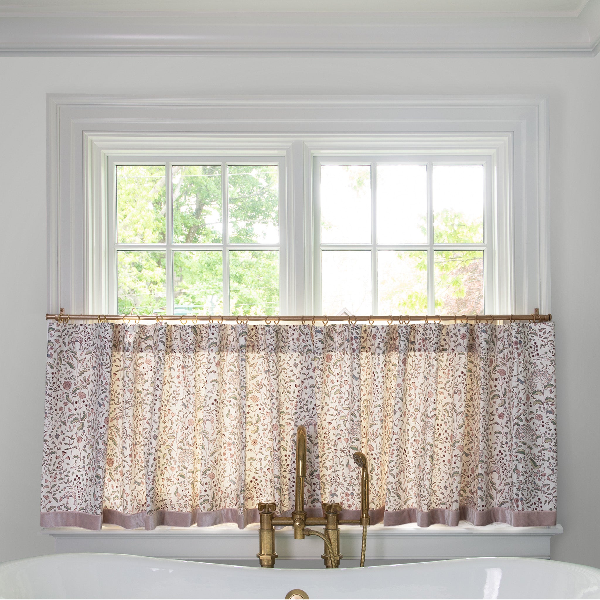 Ruby Burgundy Custom Cafe Curtain - Thumbnail 2