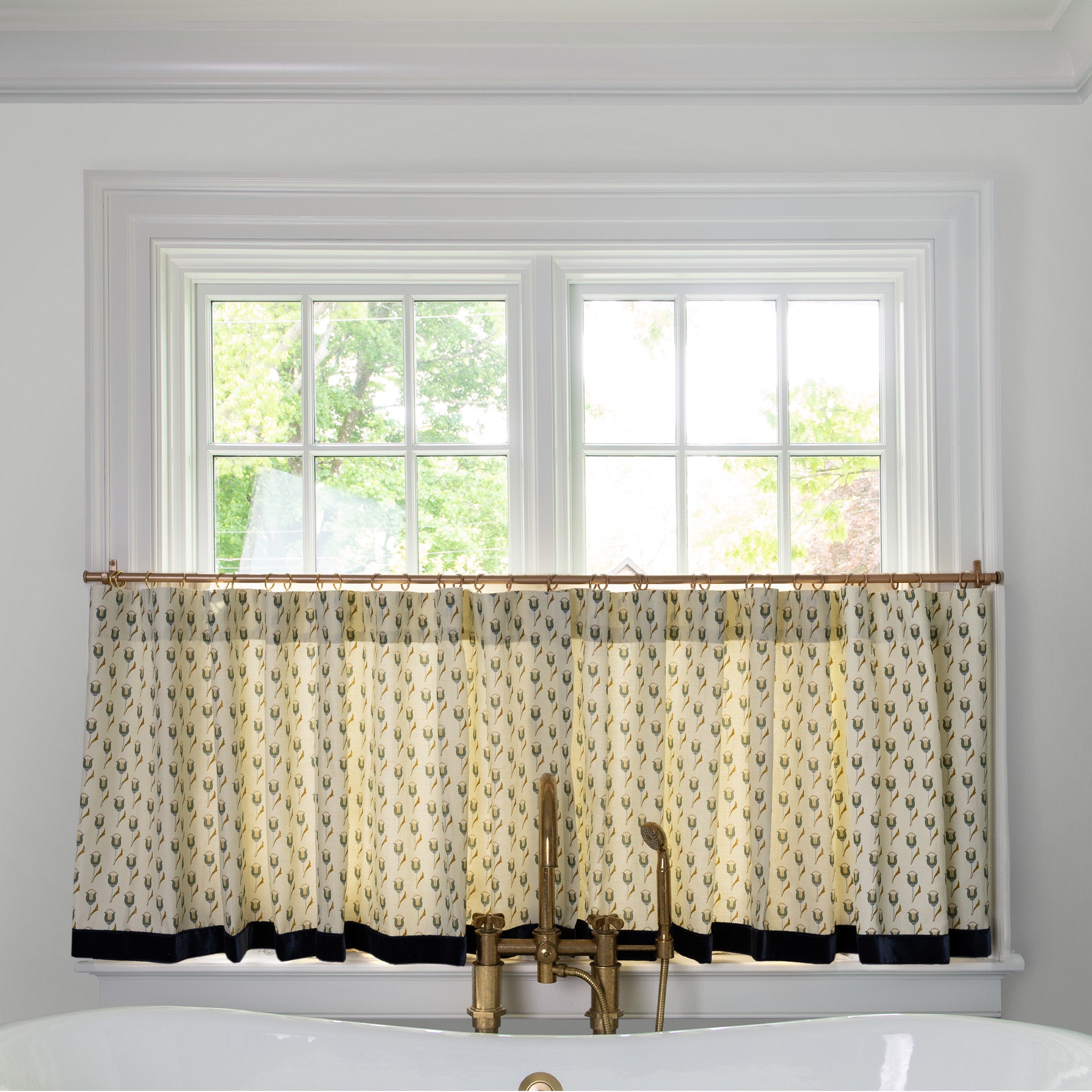 Annabelle Peacock Custom Cafe Curtain - Thumbnail 2