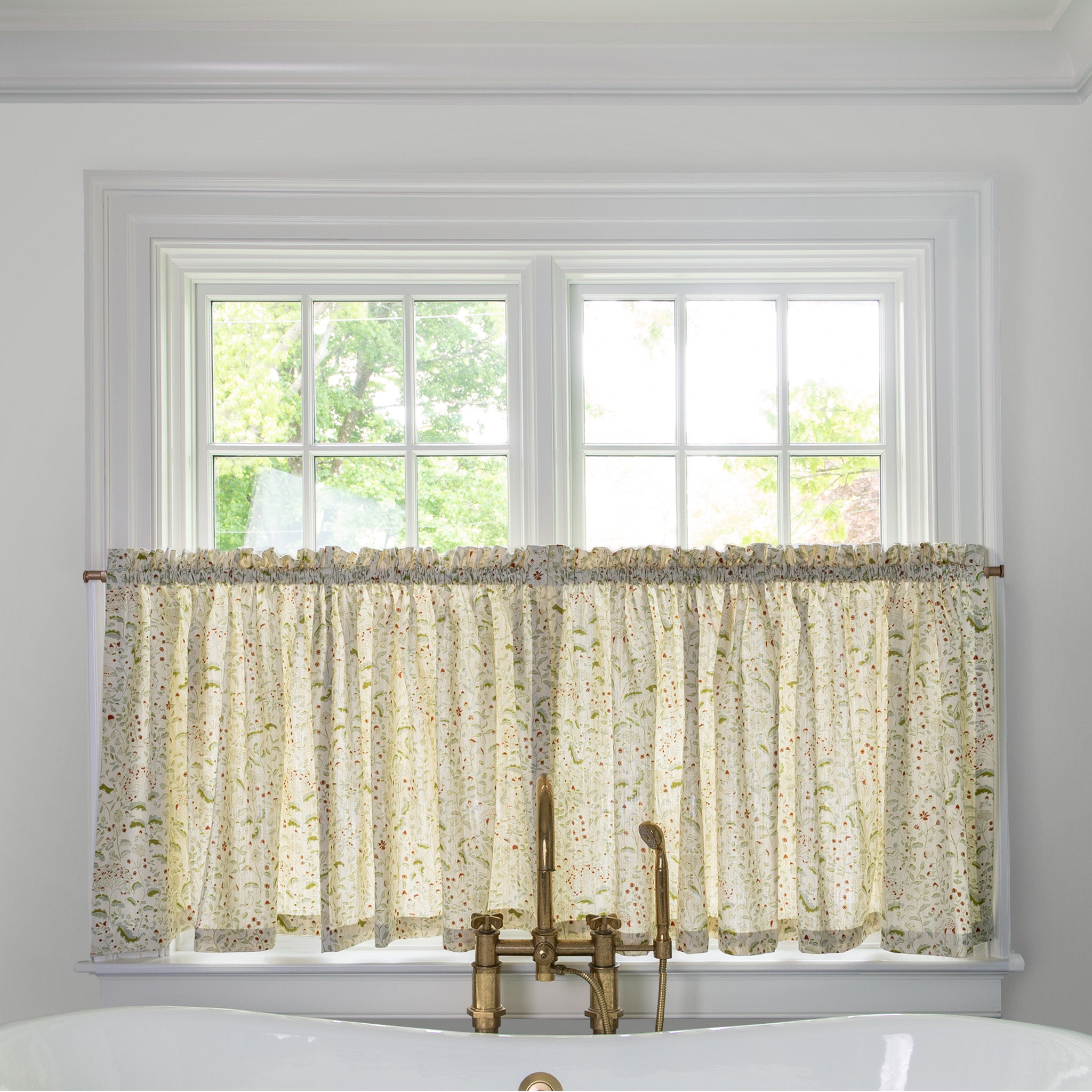 Ruby Moss Custom Cafe Curtain - Thumbnail 3