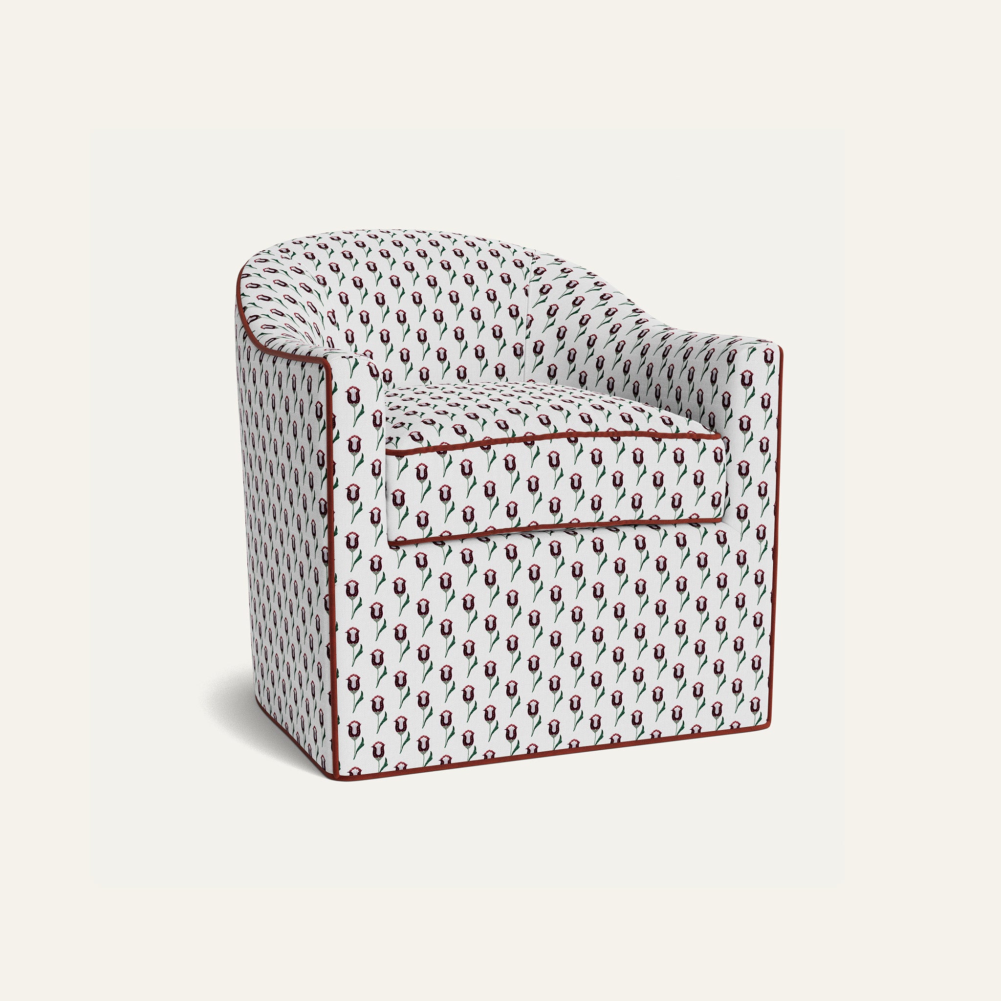 FEATURED: Shown with Upholstered Base / Raspberry Welt