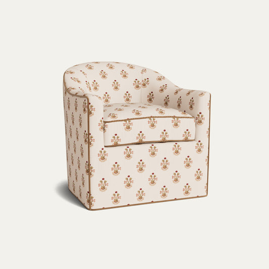 FEATURED: Shown with Upholstered Base / Honey Velvet Welt