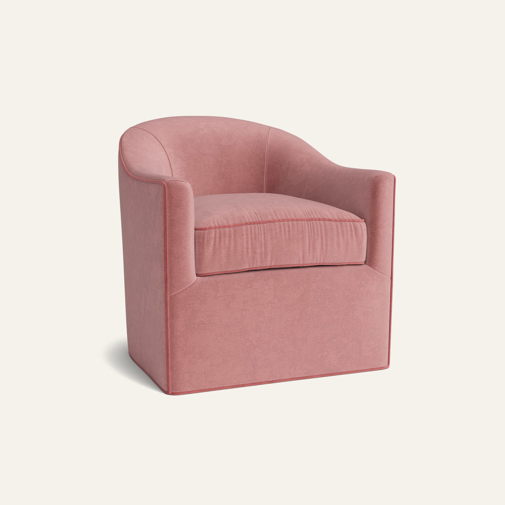 FEATURED: Shown with Upholstered Base / Cosmo Velvet Welt
