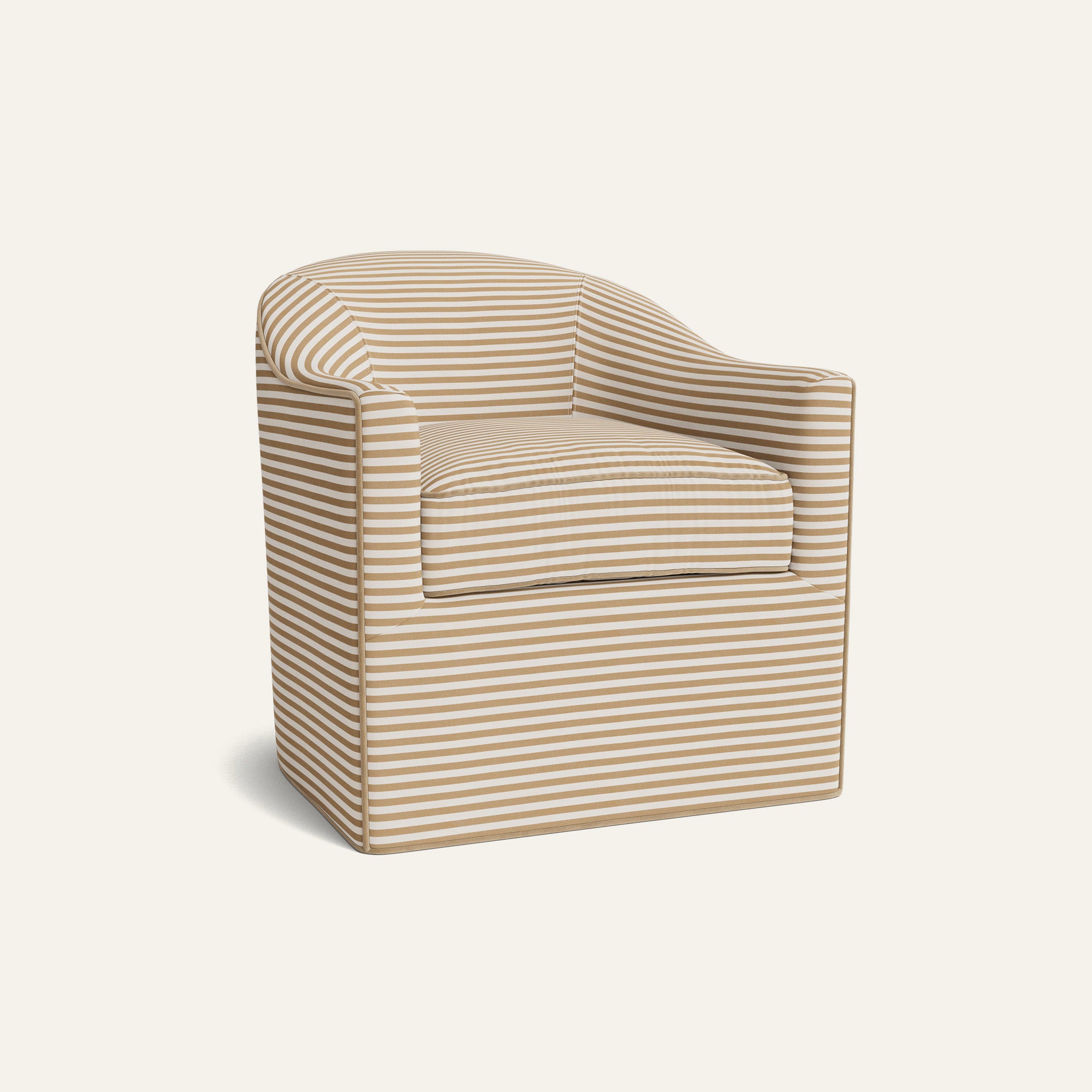 FEATURED: Shown with Upholstered Base / Camel Velvet Welt