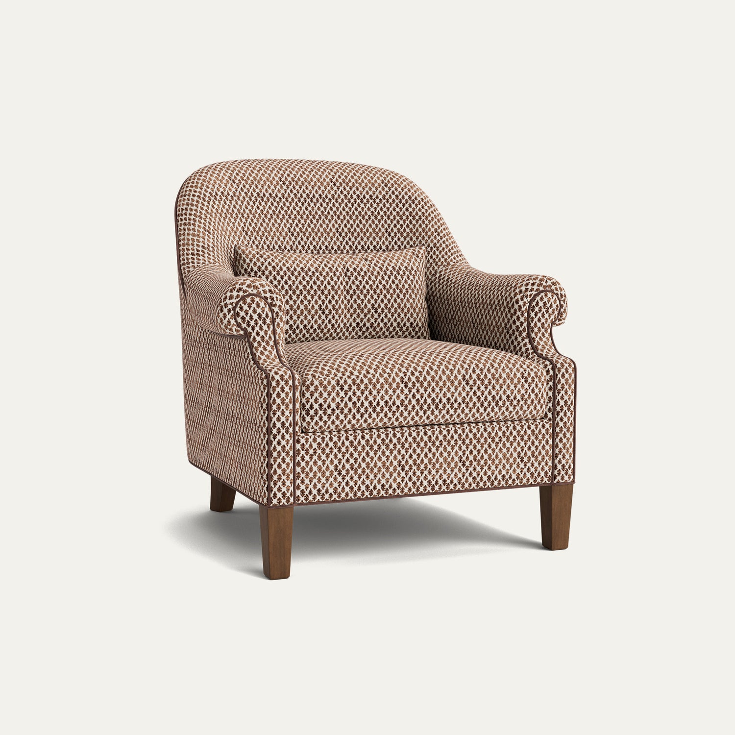 FEATURED: Shown with Legs / Tobacco / Walnut Velvet Welt