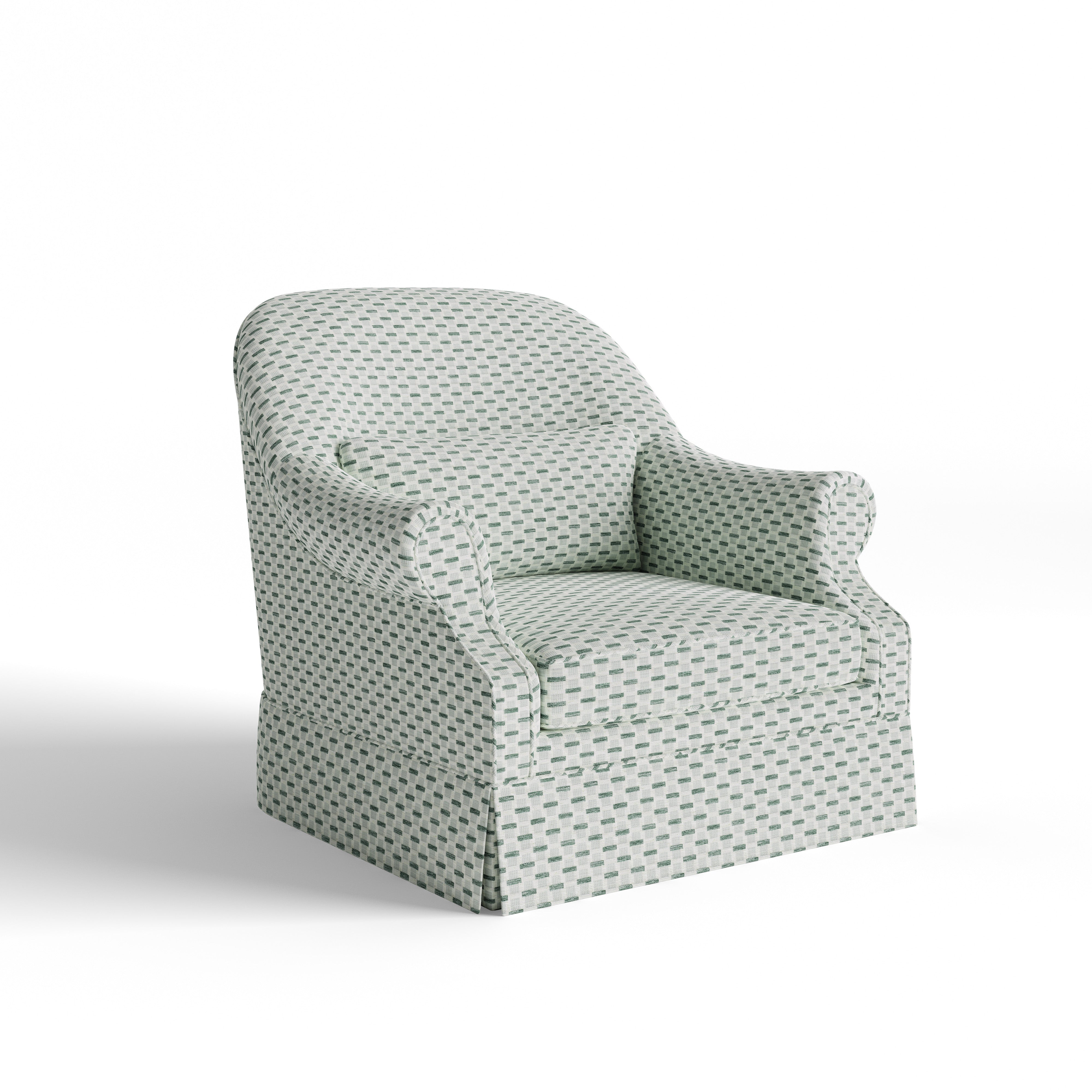 Dorothy Chair in Chenille Jacquard Willow Mint - Thumbnail 2