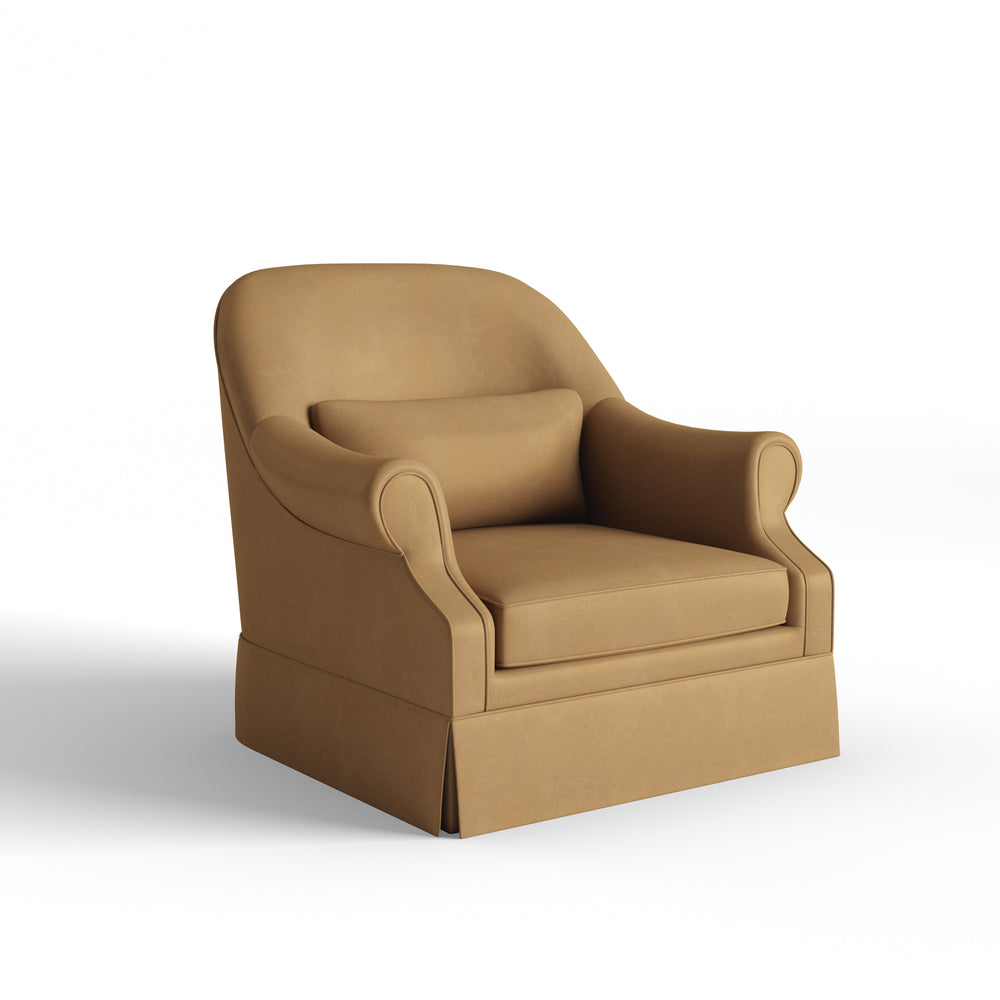   camel velvet custom on white background