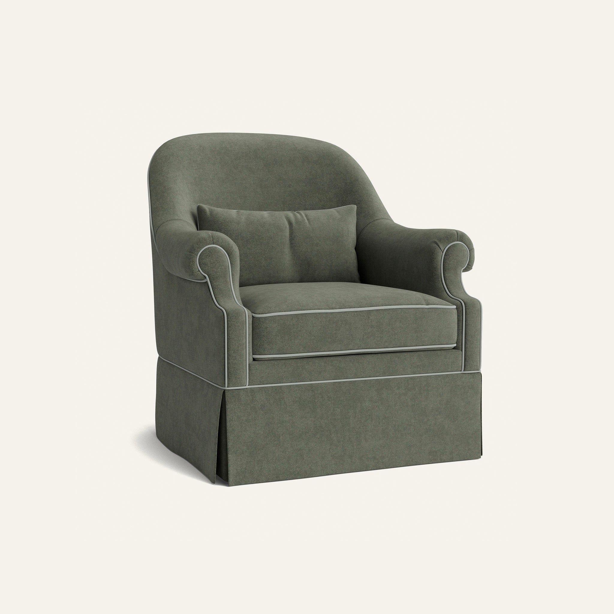 Dorothy Chair in Fern Solid Velvet - Thumbnail 3