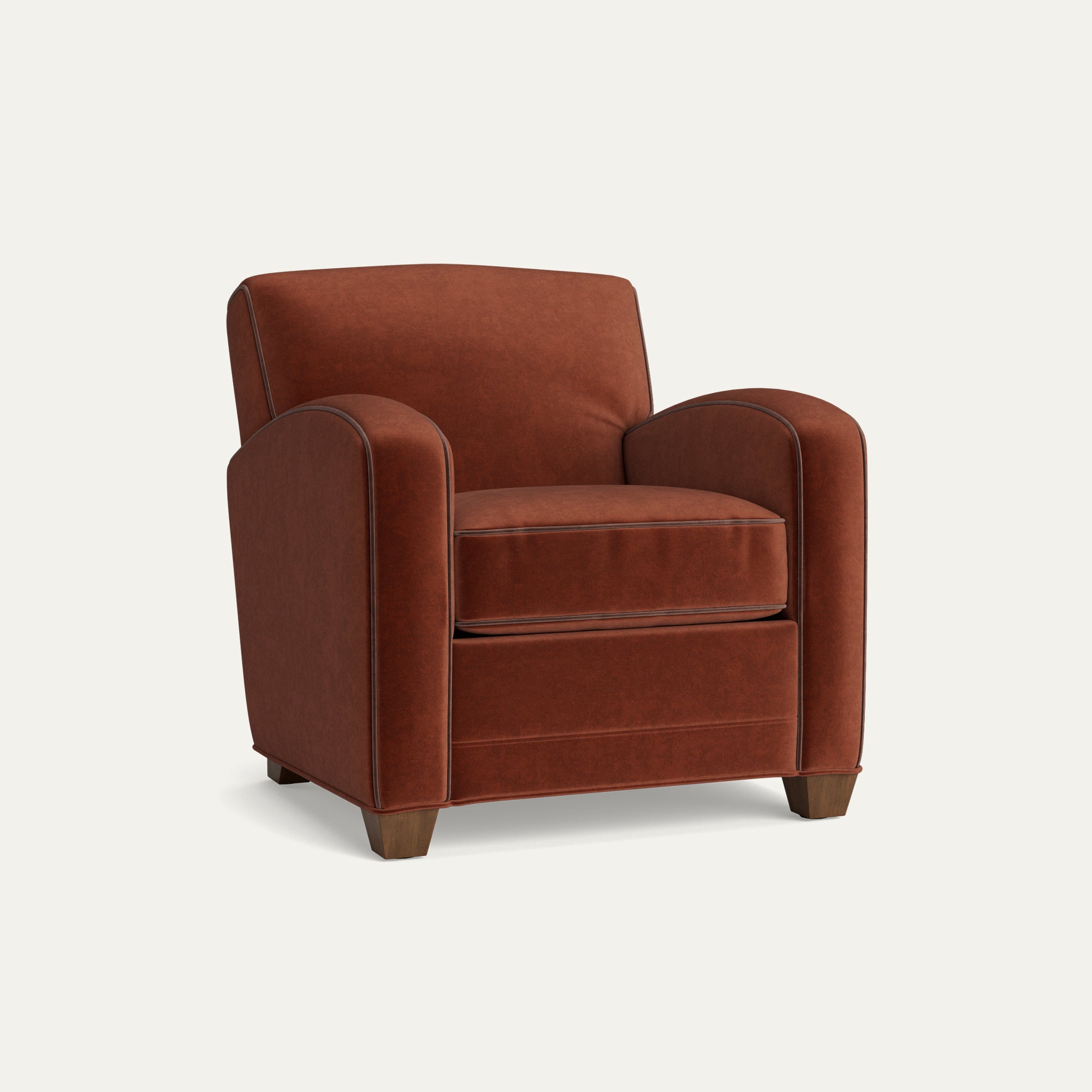 FEATURED: Shown with Tapered / Tobacco / Walnut Velvet Welt