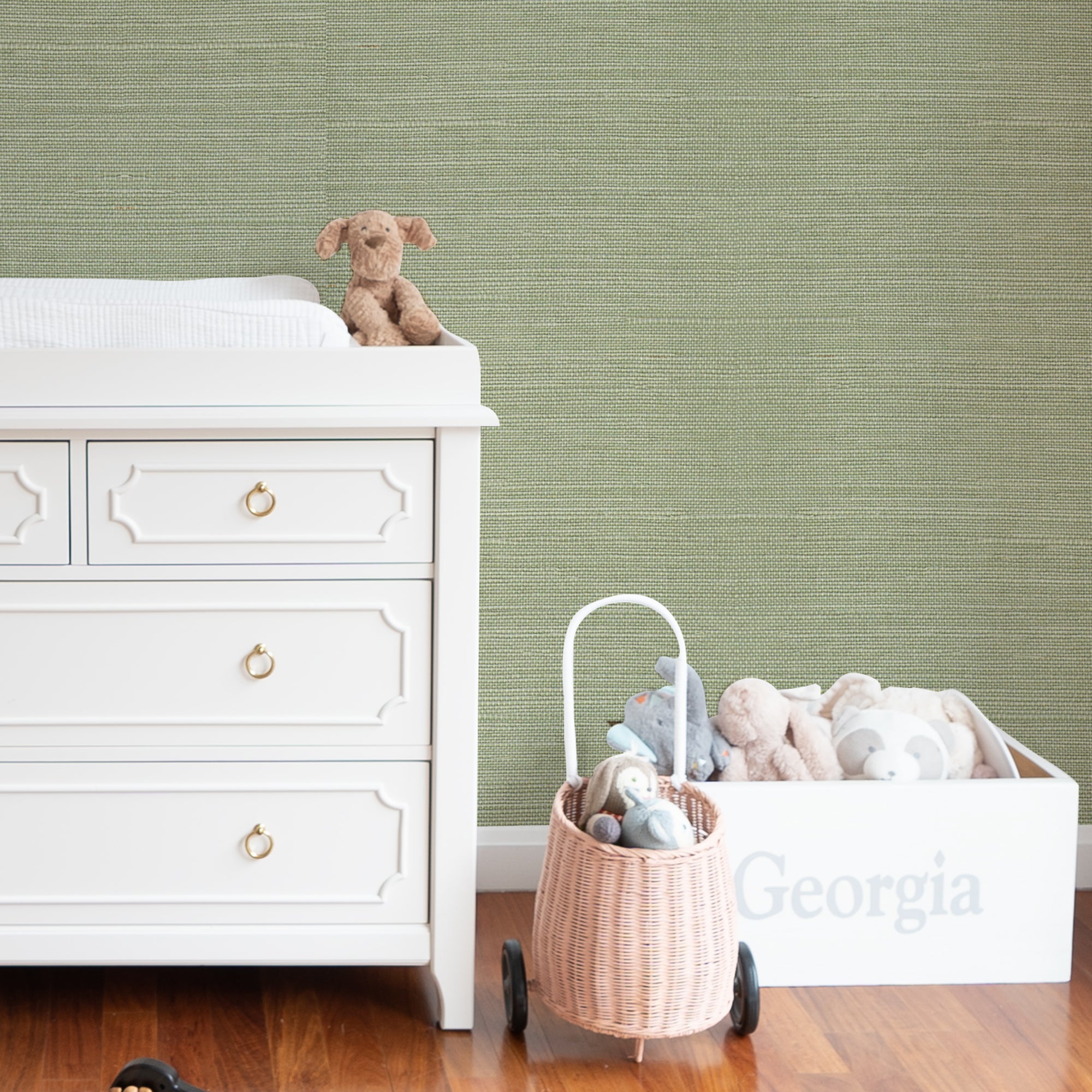 Pistachio Sisal Grasscloth Wallpaper Swatch - Thumbnail 5
