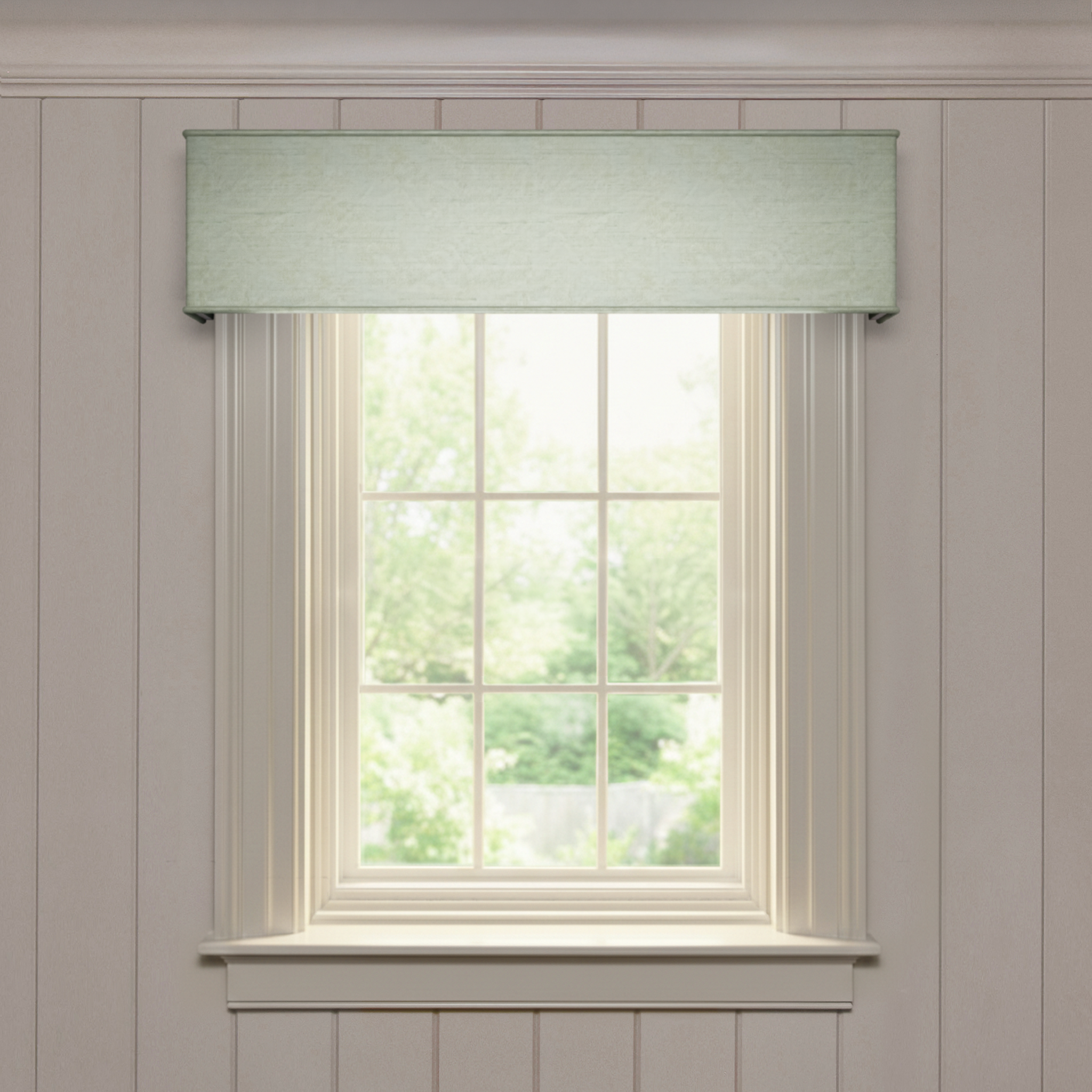 Blue Dupioni Silk Cornice: Julep | Pepper Home