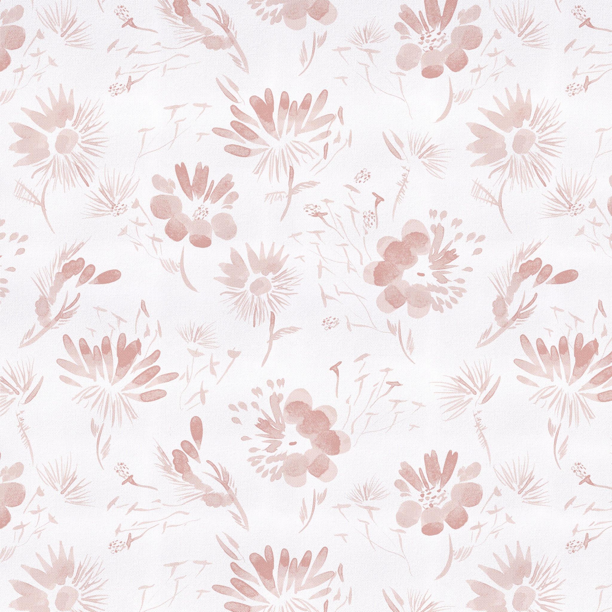 Pink Floral Printed Wallpaper