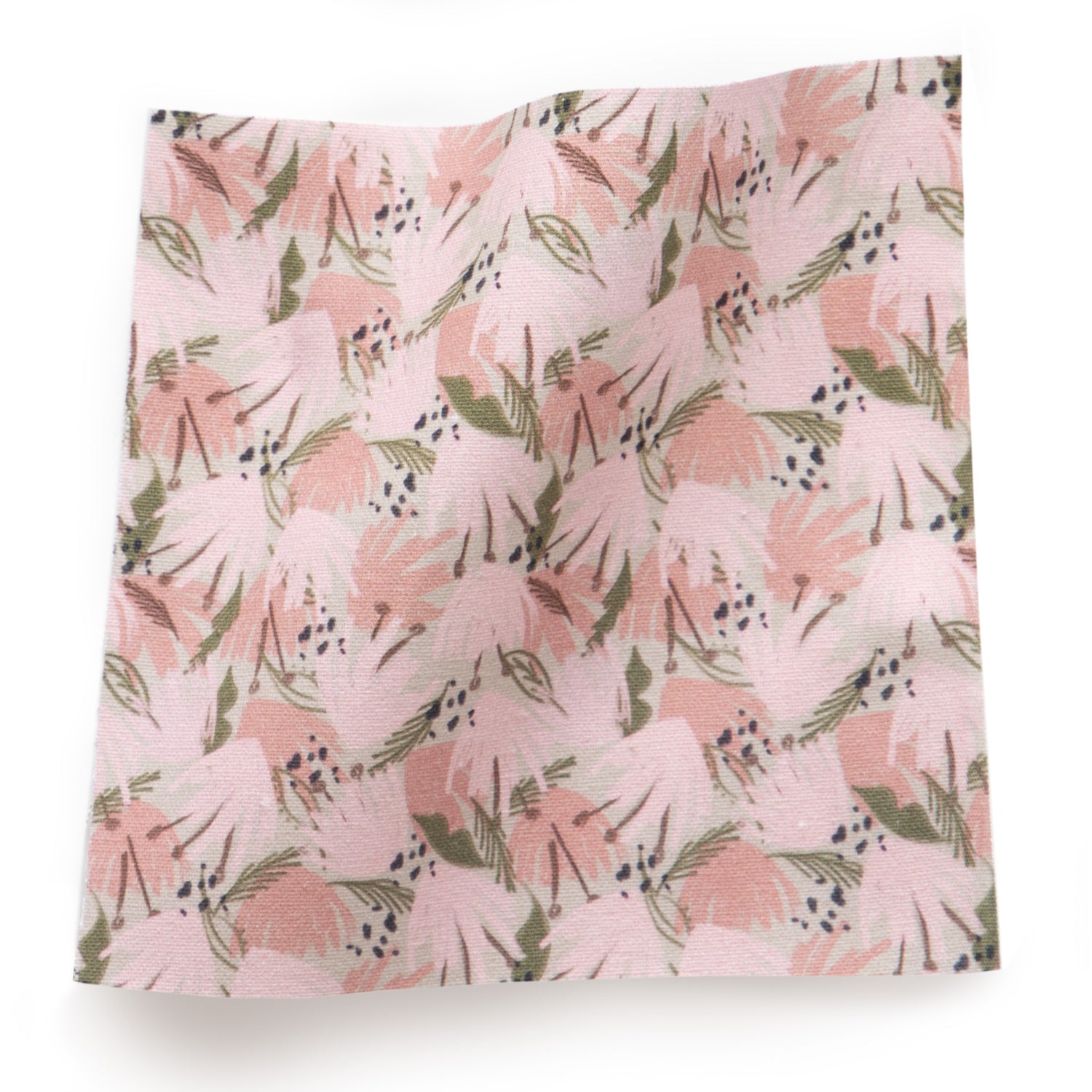 Pink Floral Printed Cotton Swatch