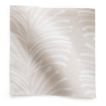 Beige Botanical Stripe Printed Cotton Swatch