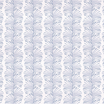 Sky Blue Botanical Stripe Print