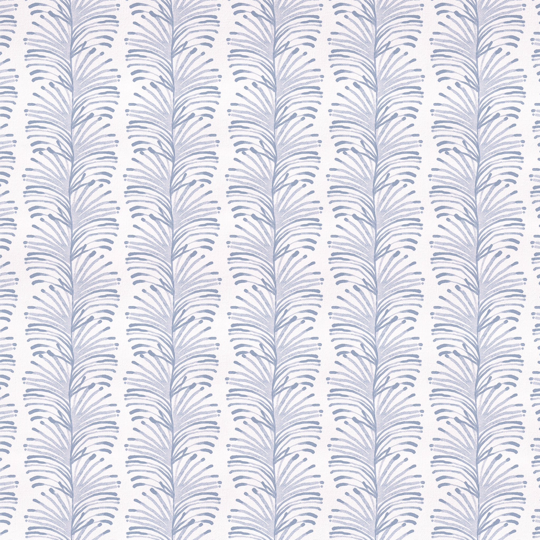 Sky Blue Botanical Stripe Print