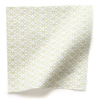 Moss Green Geometric Printed Cotton Swatch