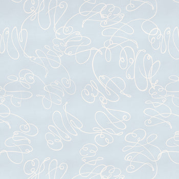 Powder Blue Abstract Print