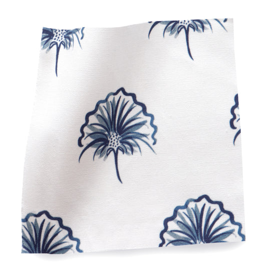 Floral Navy Printed Cotton Swatch