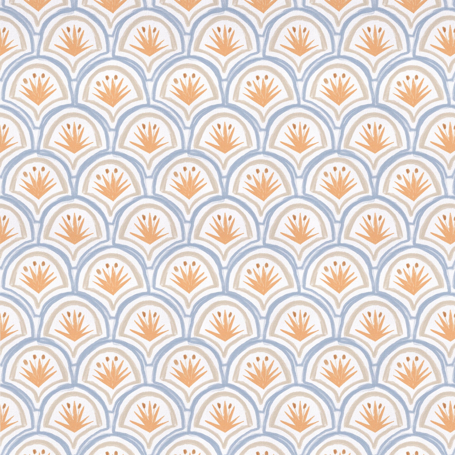 Art Deco Palm Pattern Print